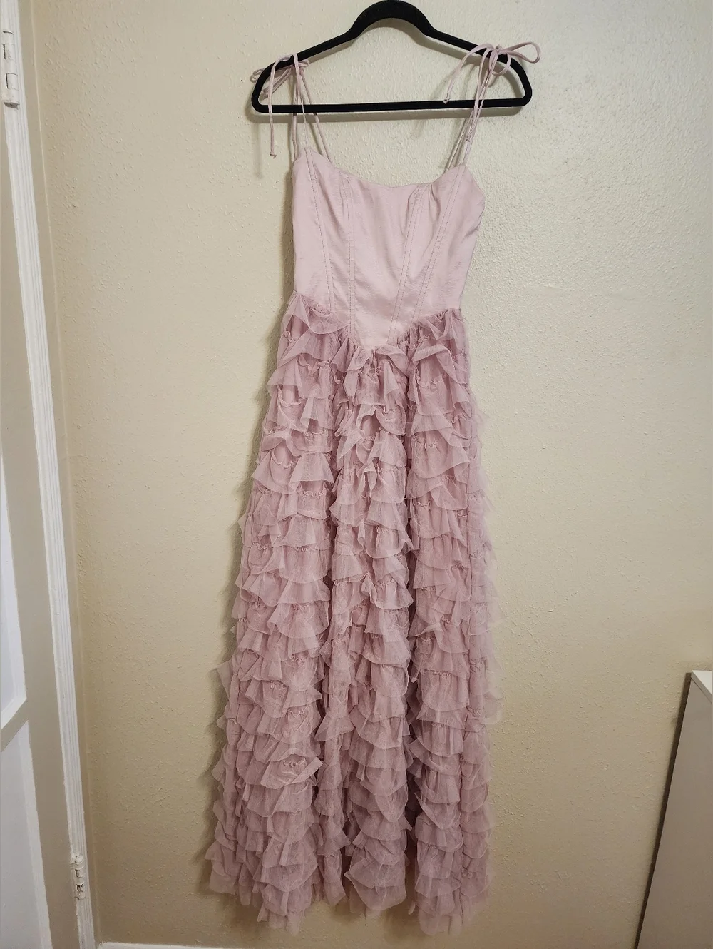 Show Me Your MuMu Francesca Maxi Ballet Slipper Ruffle Tulle Dress S Party Prom - Picture 6 of 10